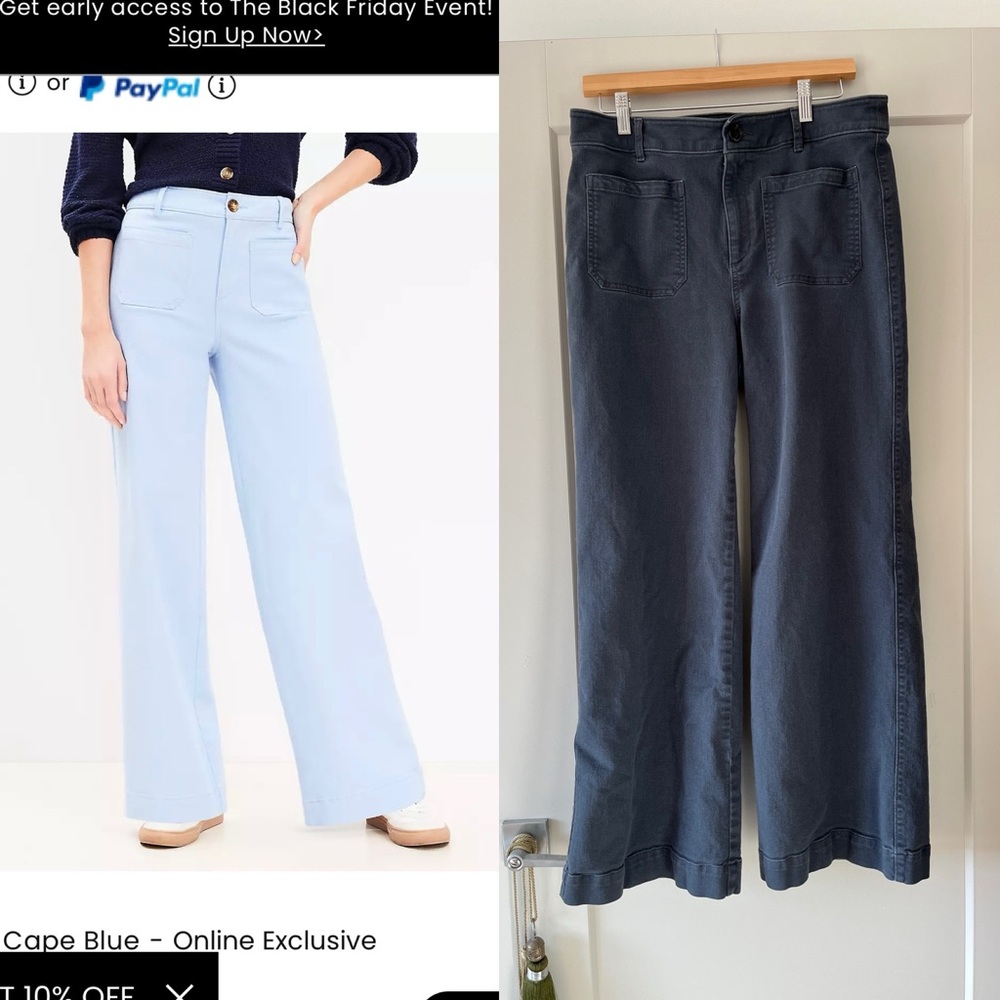 Loft Wide Leg Palmer Twill Pants